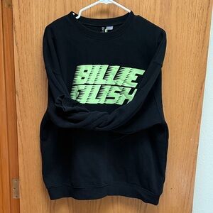 H&M Black Sweatshirt with Green Graphic